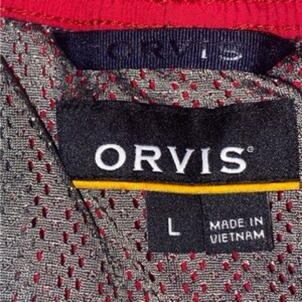 Orvis Red Swim Trunks Men’s L • 7” Inseam • UPF 50 • Quick-Dry Nylon - Picture 12 of 16